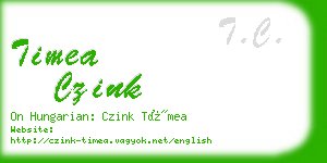 timea czink business card